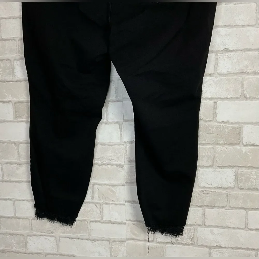 Torrid Premium Black Distressed Skinny Jeans Size 26T